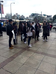Bizzard Staff Gathering at Plaza before Event Opening 20170211
