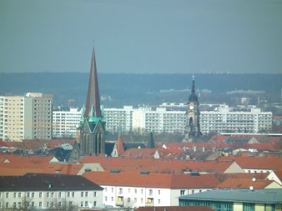 Blick vom Hochhaus Postelwitzer Straße 2, Gruna (Dresden), 06