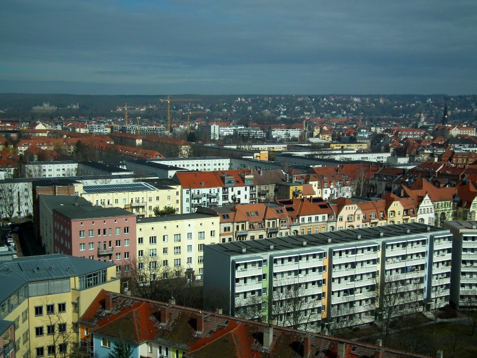 Blick vom Hochhaus Postelwitzer Straße 2, Gruna (Dresden), 18