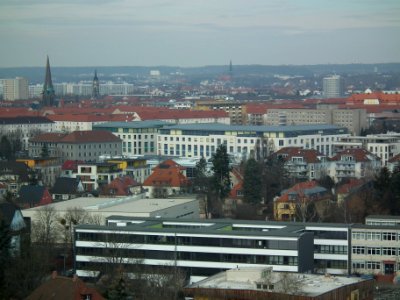 Blick vom Hochhaus Postelwitzer Straße 2, Gruna (Dresden), 48