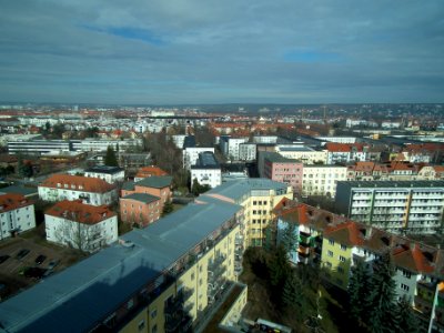 Blick vom Hochhaus Postelwitzer Straße 2, Gruna (Dresden), 08