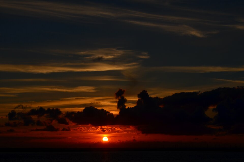 Borkum evening sky abendstimmung