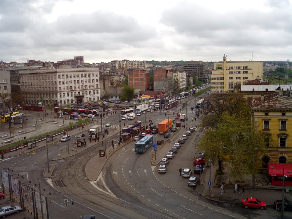 Beograd Savska trams buses
