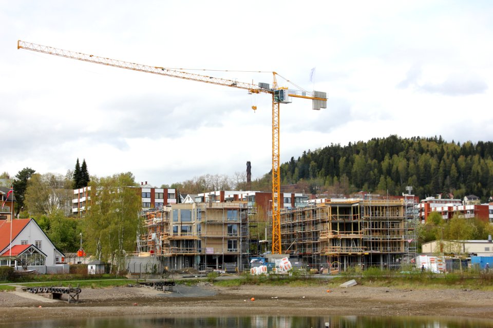 Boligblokker i Fredevika under oppføring