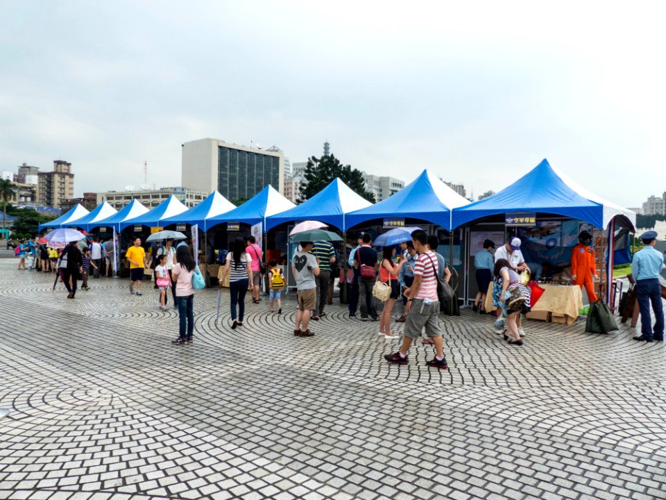 Armed Forces Recruit Booths in CKS Memorial Hall Plaza 20140607