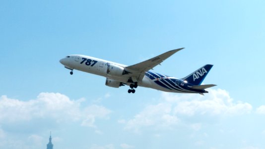 ANA Boeing 787-8 JA801A Taking off From Taipei Songshan Airport 20150913