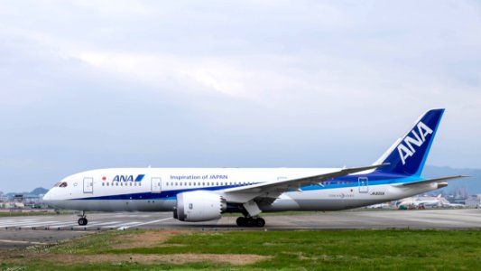 ANA Boeing 787-881 JA835A Departing from Taipei Songshan Airport 20150110d