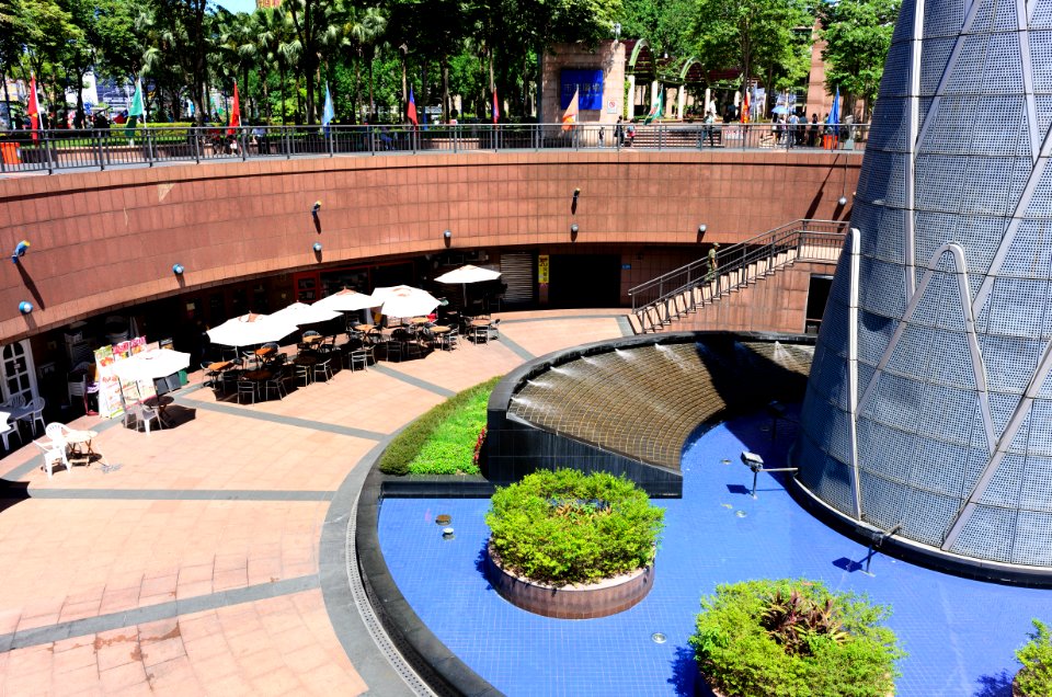 Base of Bamboo sprout Landmark in New Taipei City Plaza 20140609