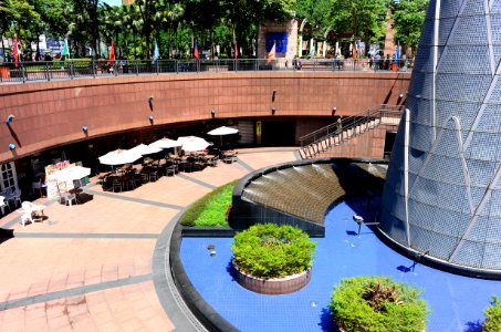 Base of Bamboo sprout Landmark in New Taipei City Plaza 20140609