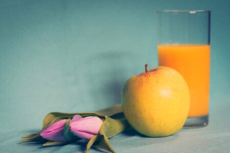 Orange juice glass breakfast photo