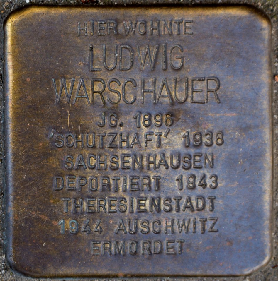 Beeskow Breite Strasse 39 Stolperstein Ludwig Warschauer 01