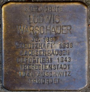 Beeskow Breite Strasse 39 Stolperstein Ludwig Warschauer 01