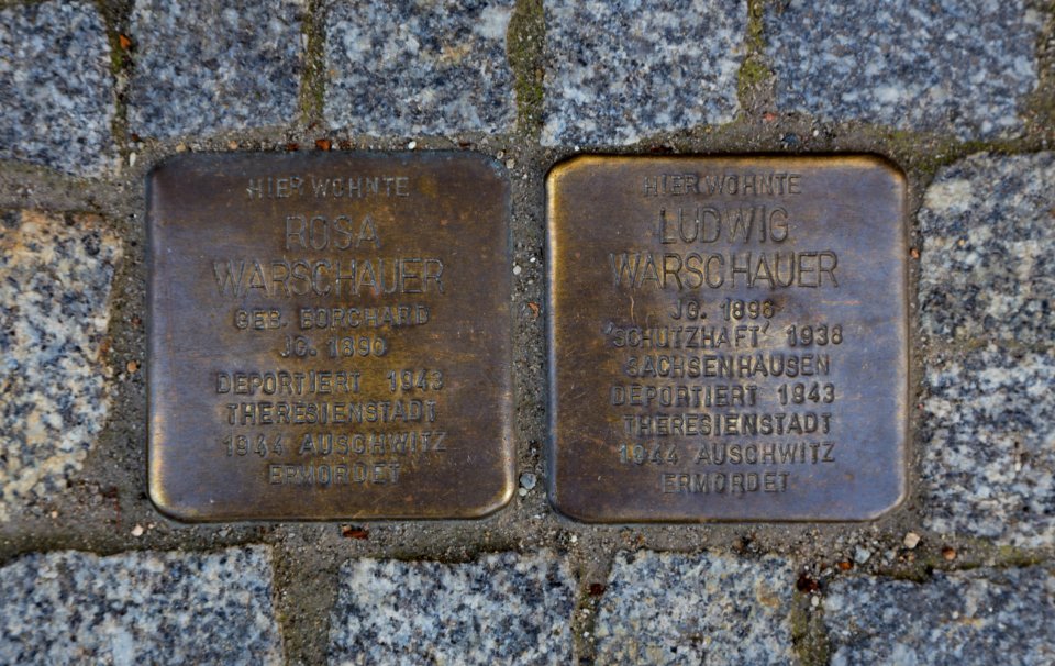 Beeskow Breite Strasse 39 Stolpersteine Rosa und Ludwig Warschauer 01