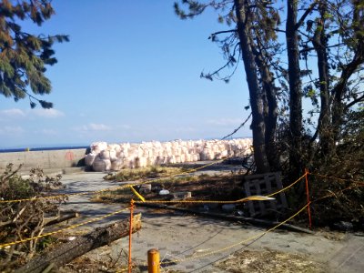 Yokohama Kanazawa breakwater, destroyed by Typhoon Faxai in 2019 01