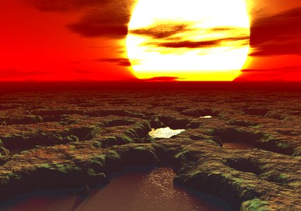 Dusk dawn landscape