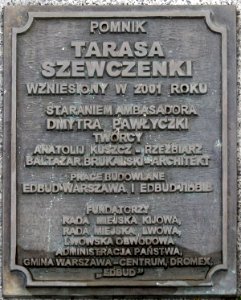 Warszawa pomnik Tarasa Szewczenki 03