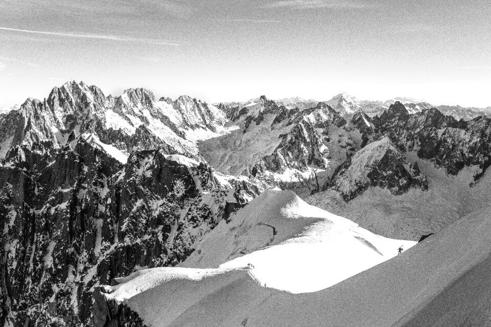 Summit snow landscape