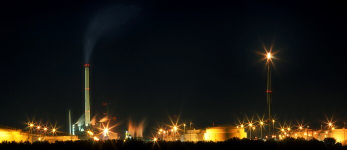Industry pollution night photograph photo