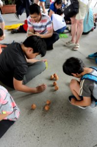 Young Men Standing eggs in 2017 Taipei Dragon Boat Festival 20170530
