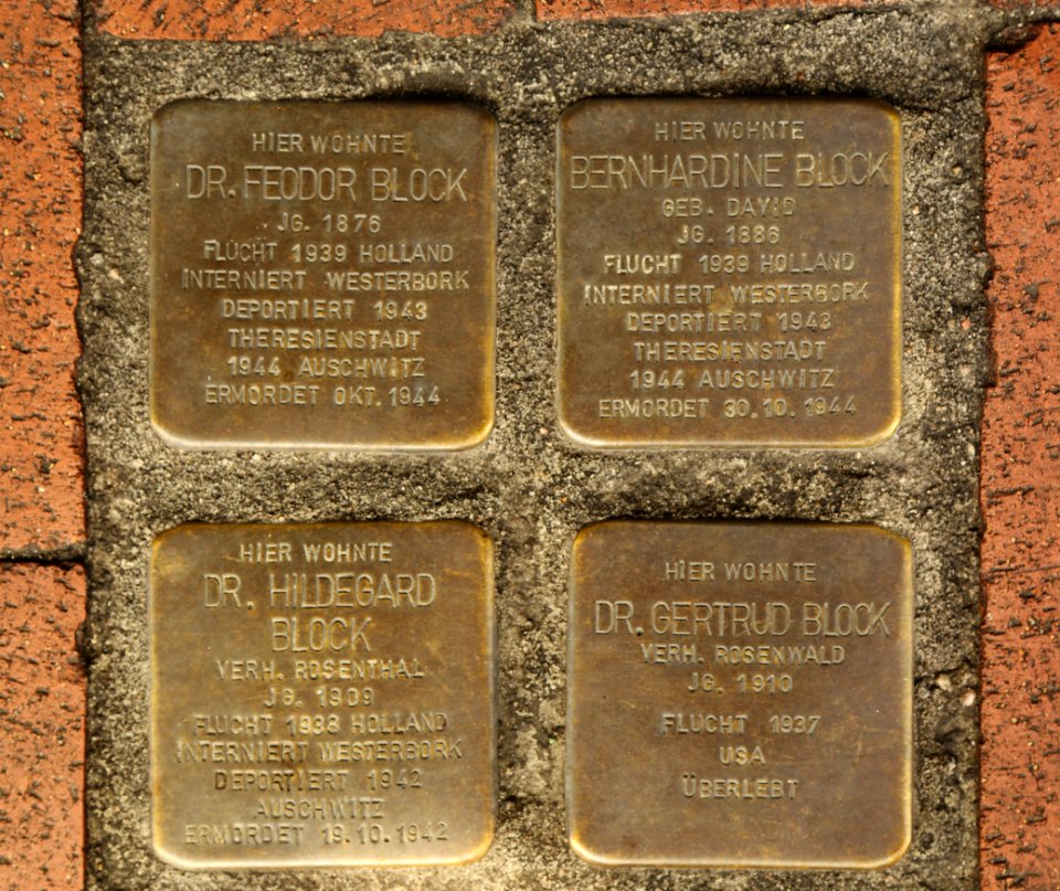 Westerkappeln Stolpersteine Block 01