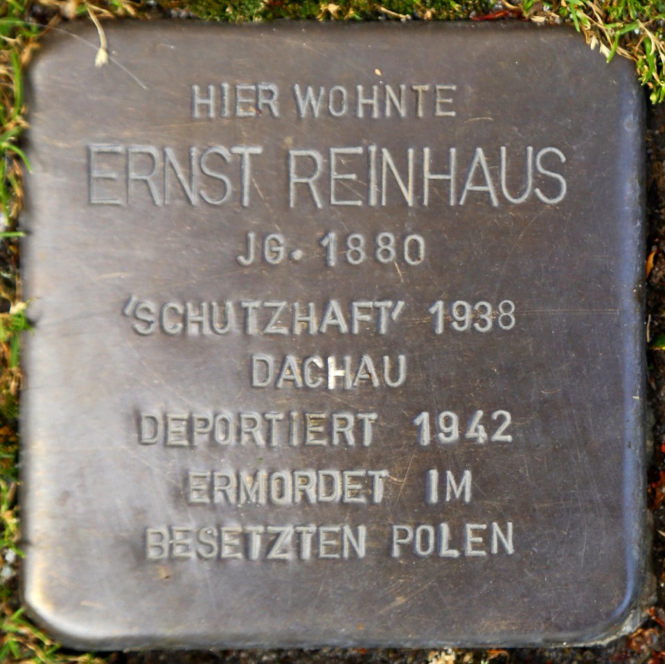 Westerkappeln Stolperstein Ernst Reinhaus 01