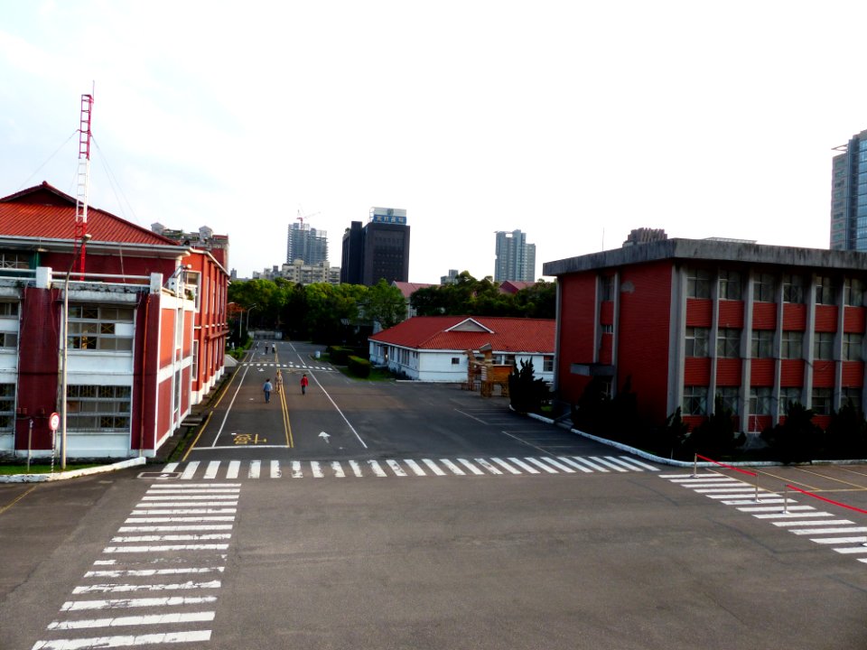 West Side Road of Former ROCAF Headquarters View from Joint Meat Hall 2nd Floor 20140405