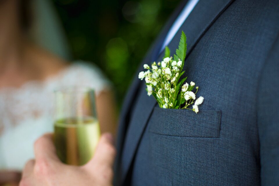 Wedding groom bouquet