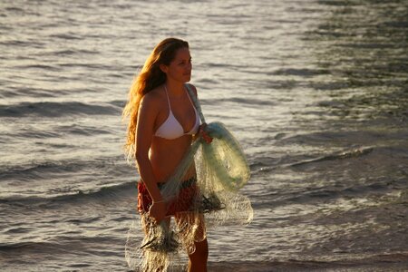 Woman tropical bikini