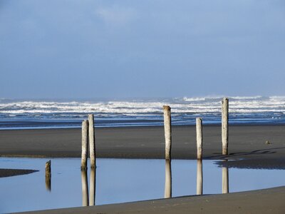 Coast tranquil sea photo