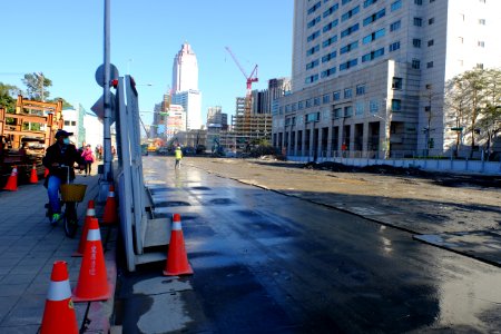 Zhongxiao Bridge Connection Ramp Scrapping 20160209-012
