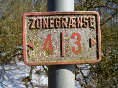 Zone limit sign Midttrafik