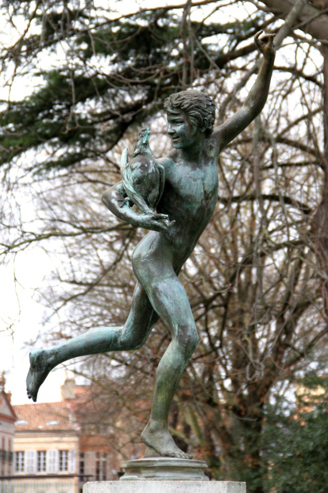 Vainqueur au combat de coqs, Jardin du Grand Rond