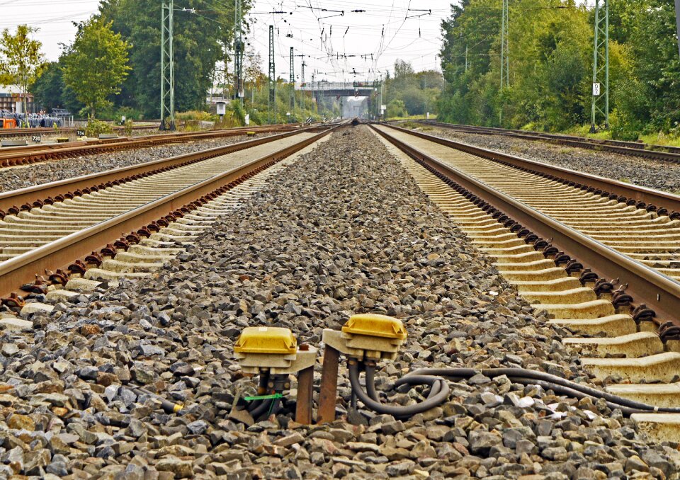 Track crossing bridge gravel