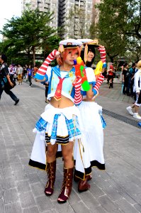 Two Cosplayers of Rin Hoshizora and Nico Yazawa, Love Live! at PF23 20151025