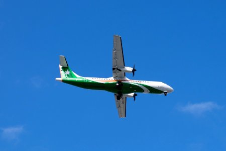 UNI Air ATR 72-600 B-17013 on Final Approach at Taipei Songshan Airport 20150201a