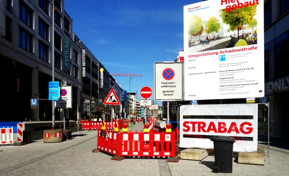 Umgestaltung Schadowstraße, Düsseldorf April 2021