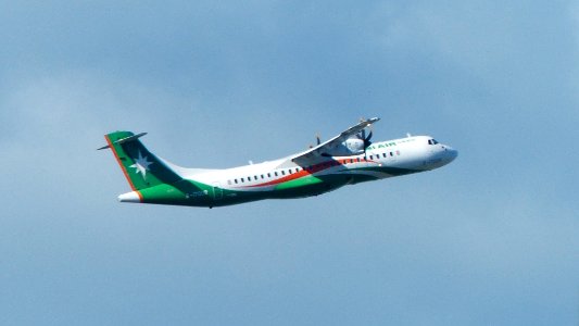 UNI Air ATR 72-600 B-17009 Taking off from Taipei Songshan Airport 20140915