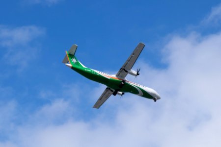 UNI Air ATR 72-600 B-17013 on Final Approach at Taipei Songshan Airport 20150201b