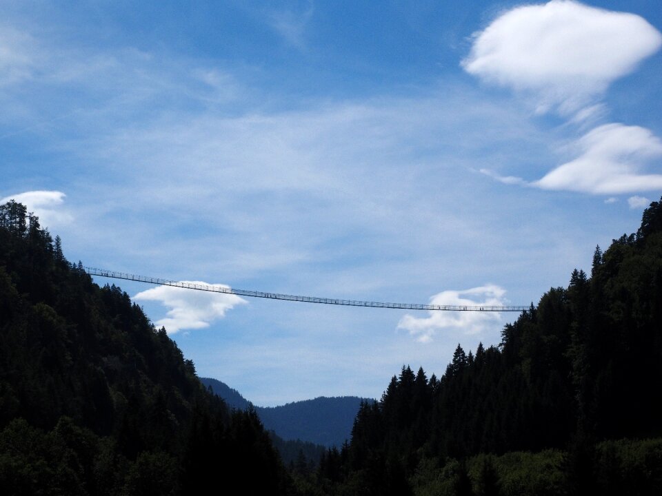 Suspension bridge rope bridge reutte