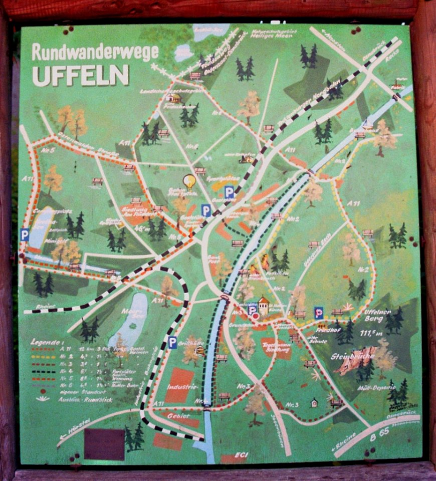 Uffeln Wanderwegetafel
