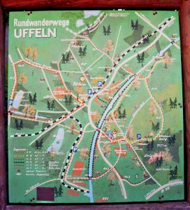 Uffeln Wanderwegetafel