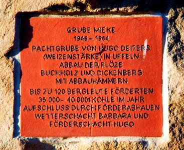 Uffeln Gedenkstein Grube Mieke 3