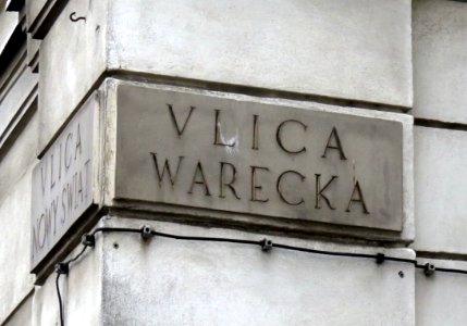 Ul. Warecka Warszawa tablica