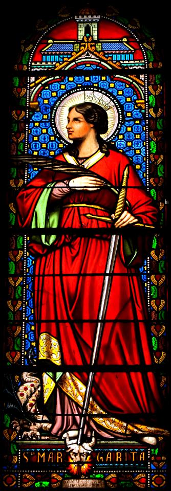 Vitrail de Saint Marguerite, Abbaye de Méobecq, France