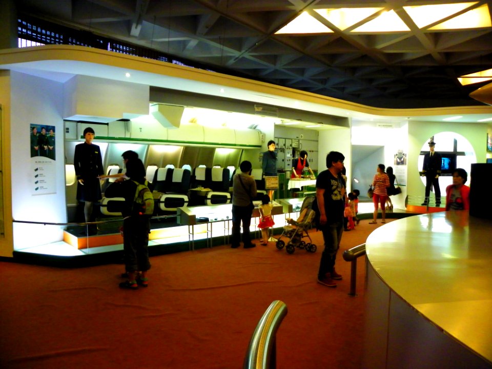 Visitors in Civil Aviation Area, 1st Floor of Aviation Museum 20140330a