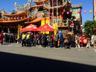 Visitors Service Tents in Front of Songshan Ciyou Temple 20160208