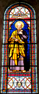 Vitrail de Saint Pierre, Abbaye de Méobecq, France