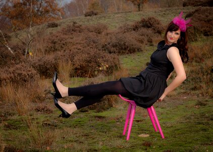 Black dress stool photo