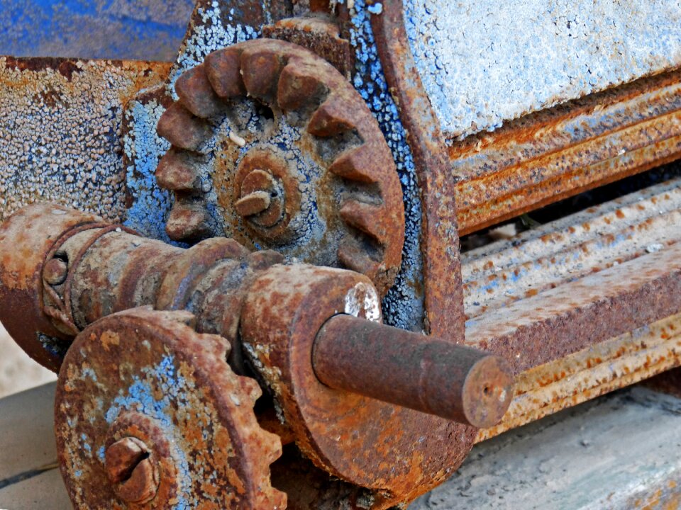 Old peeling paint machinery