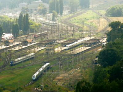 Warszawa Zachodnia widok z PKiN